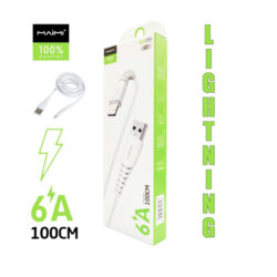 كيبل شحن سريع بقدرة 6 أمبير و5 فولط طول الكيبل 120 سم بمنفذ iPhone-USB